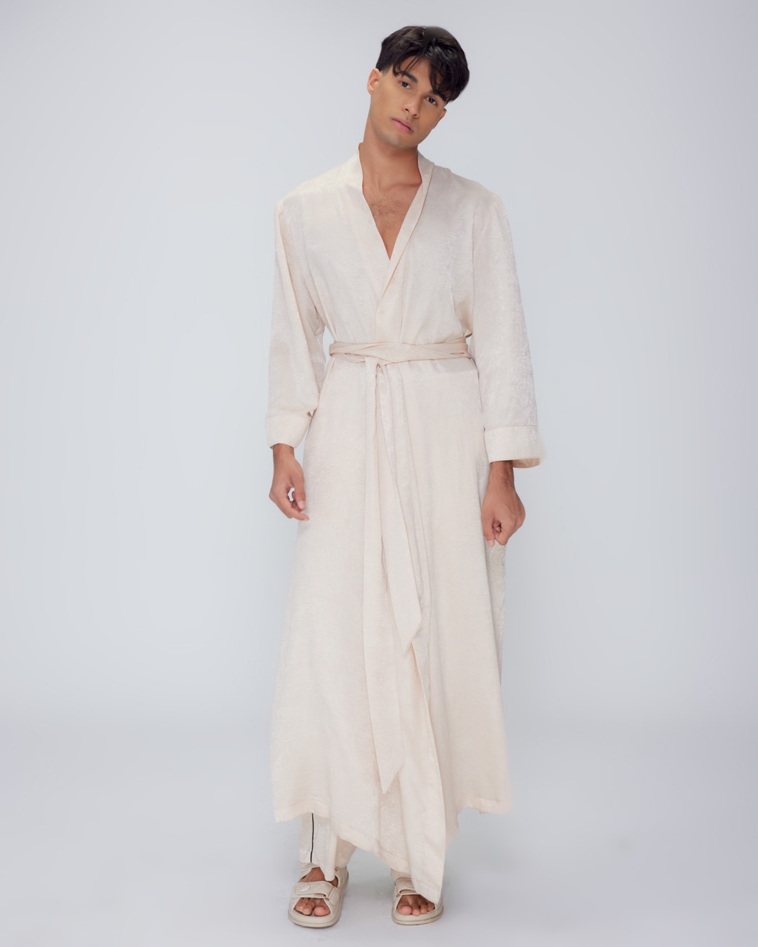 Enees Resort Robe: Cream