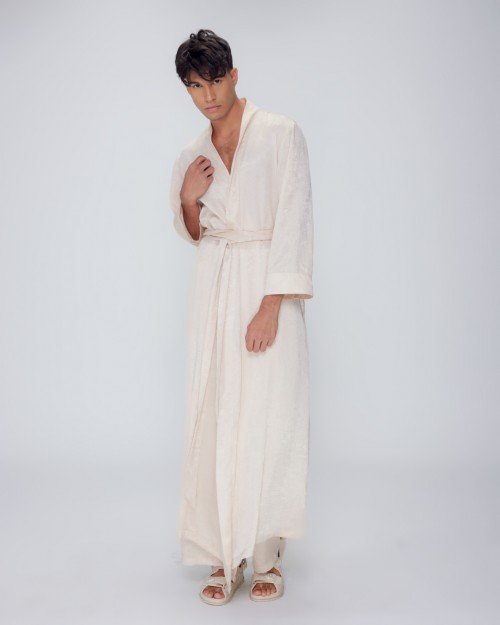 Enees Resort Robe: Cream