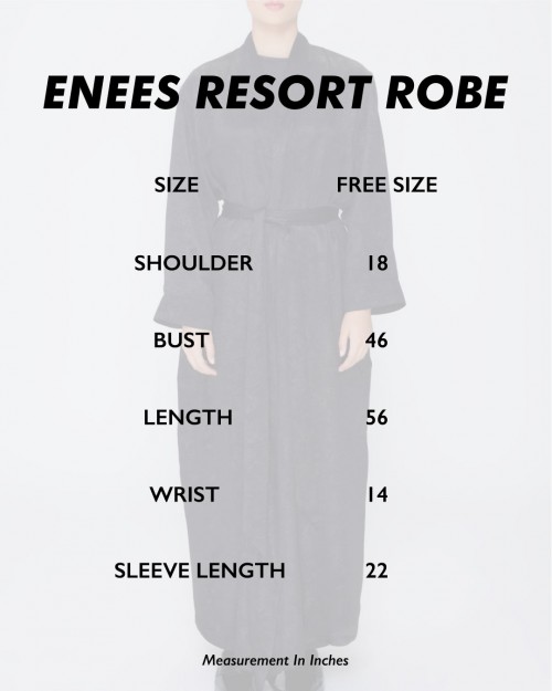 Enees Resort Robe: Jade Black