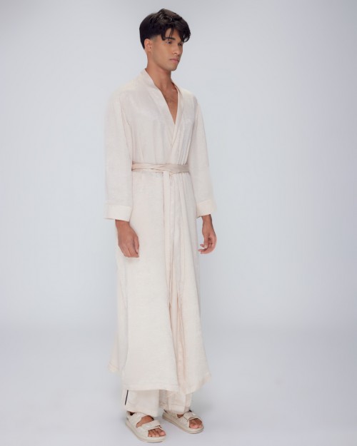 Enees Resort Robe: Cream