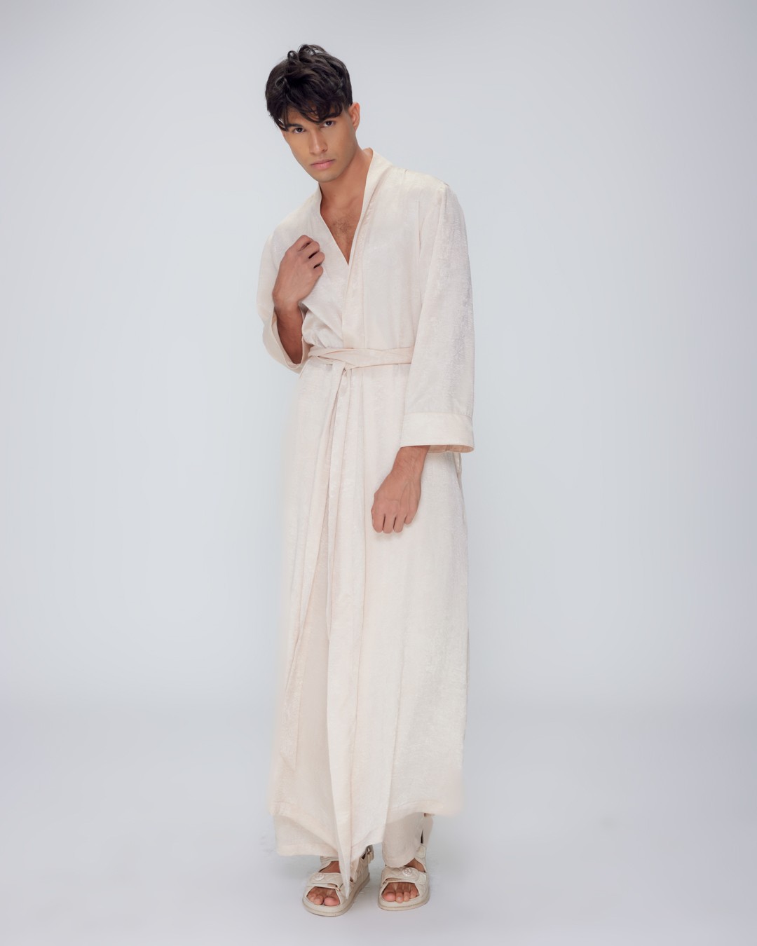 Enees Resort Robe: Cream