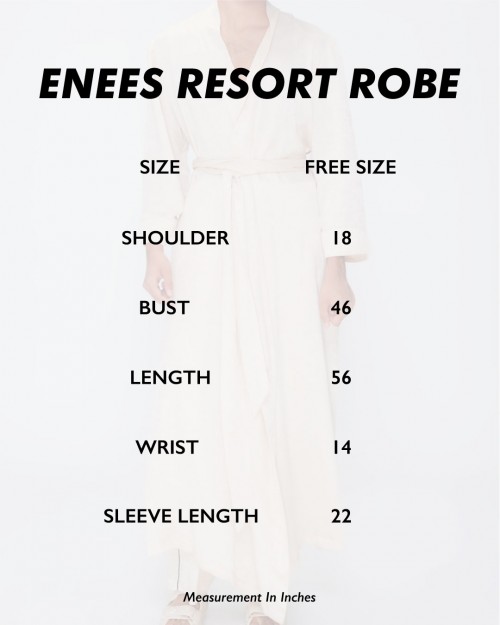 Enees Resort Robe: Cream